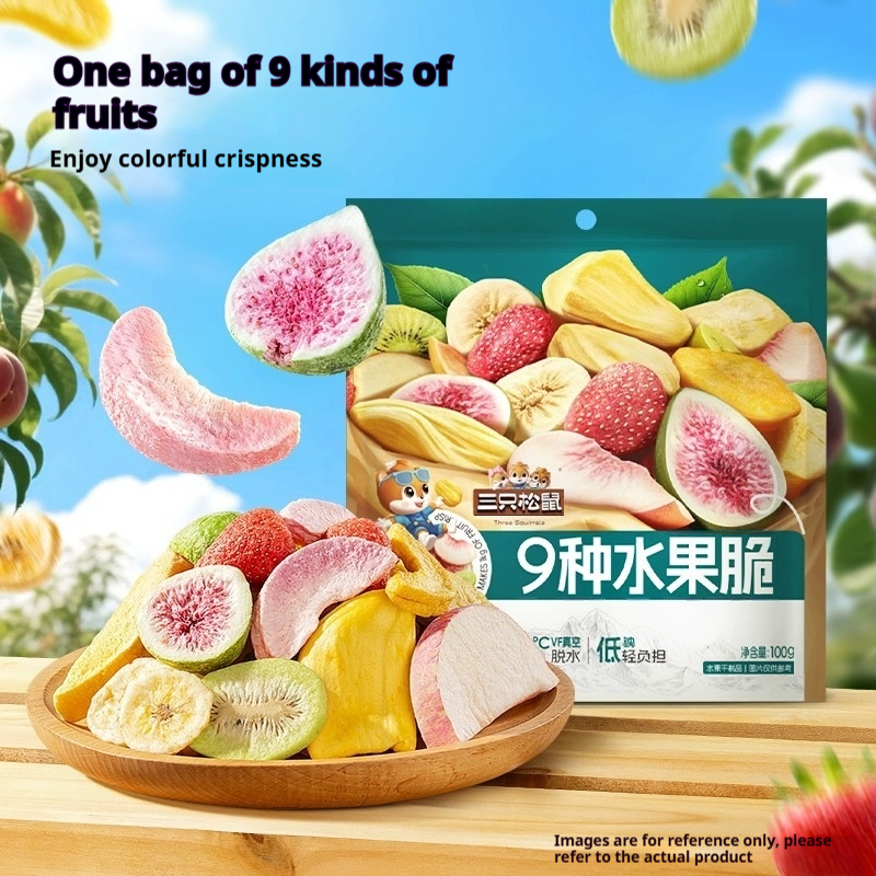 Fruit Crisps Ready-to-Eat Wash-Free Freeze-Dried Fruit Mix Snack Fruit Chips — foto 2