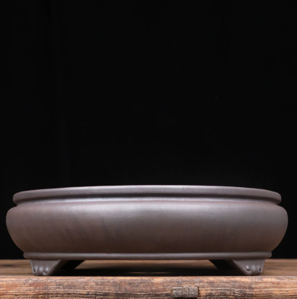 Dark Brown Yixing Clay Flower Pot Storage