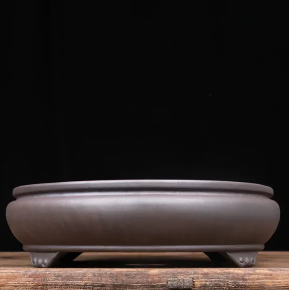 Dark Brown Yixing Clay Flower Pot Storage