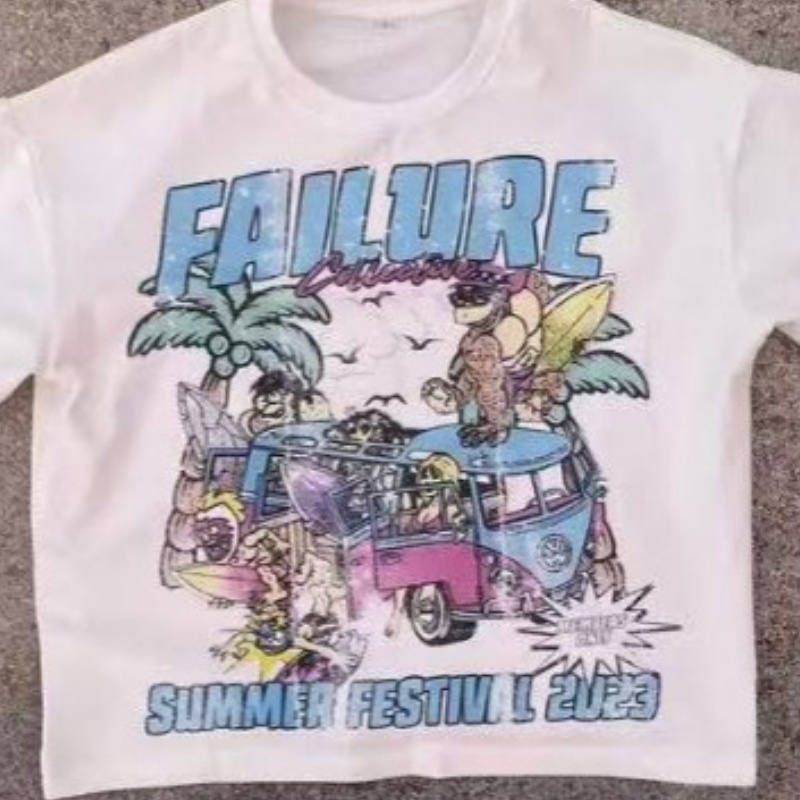 Car Letter Print T-shirt For Men And Women