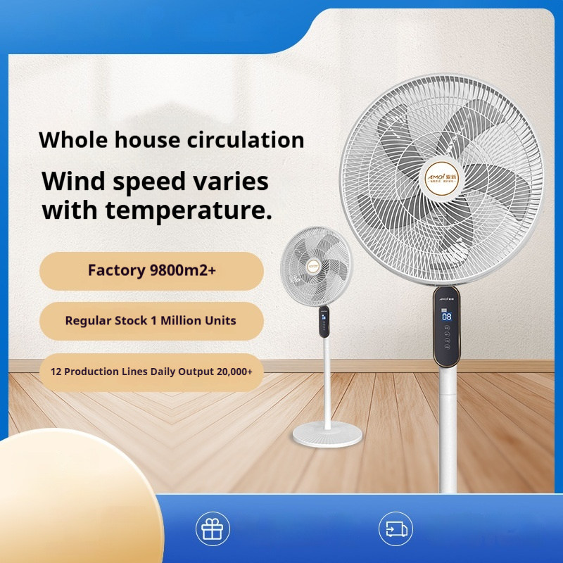 Ventilador de pie con control remoto