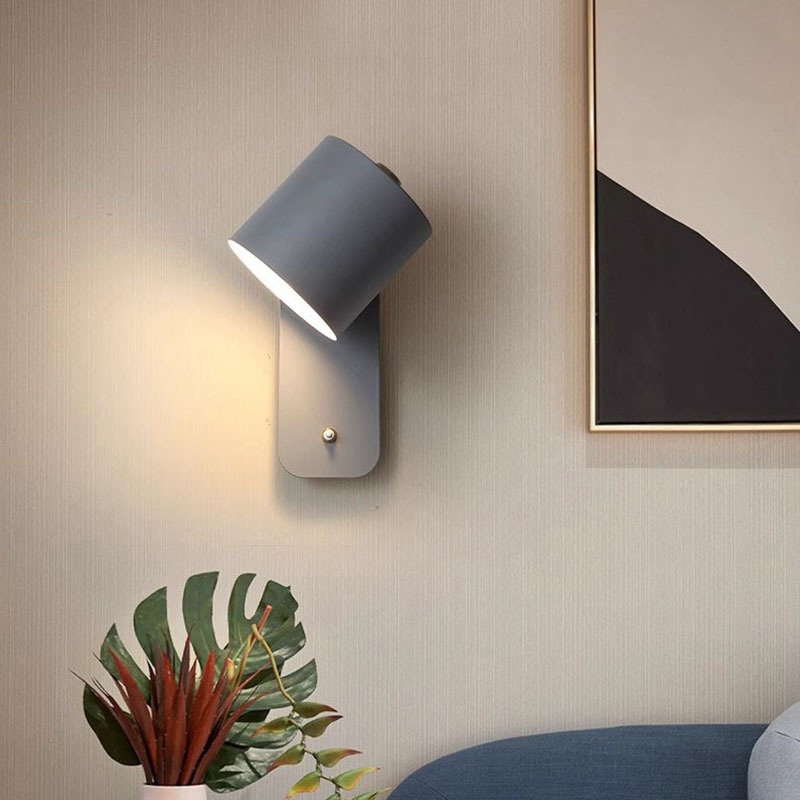 Bedroom Bedside Macaron LED Simple Wall Lamp
