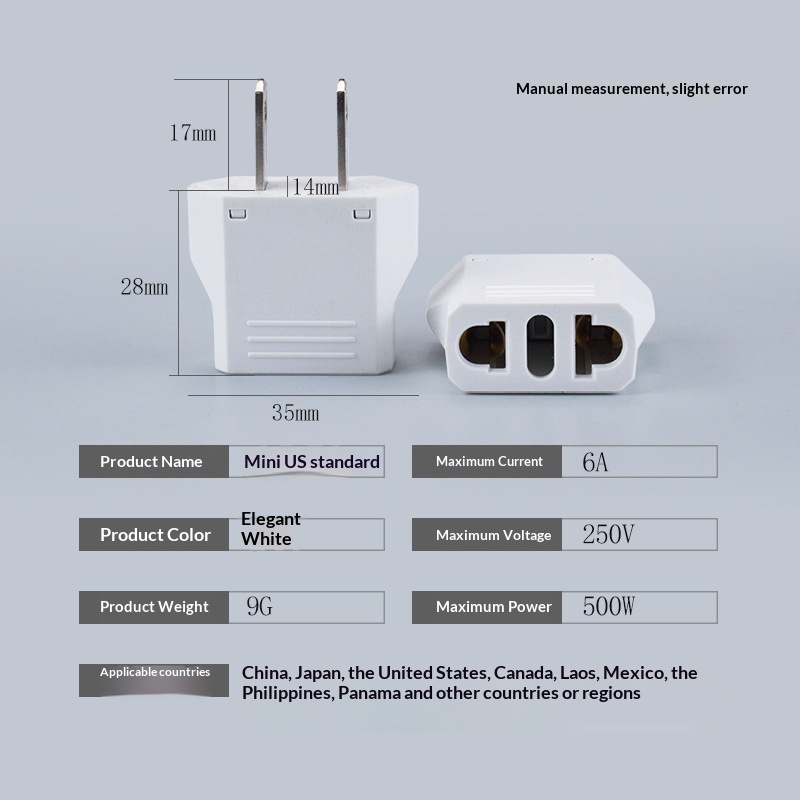 Adaptateur de voyage prise US — Convertisseur de prise universel 6