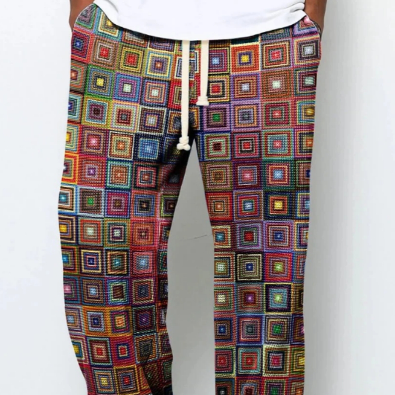New Floral Print 3D Digitally Printed Wide-leg Pants