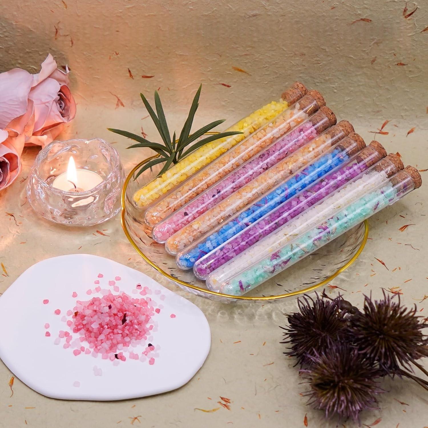 Glass Test Tube Bottle Sea Cleansing And Moisturizing Bath Salt