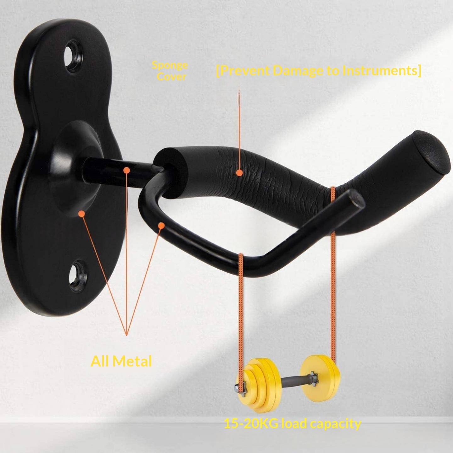 Guitar Hook Wall-mounted For Folk Guitar And Ukulele