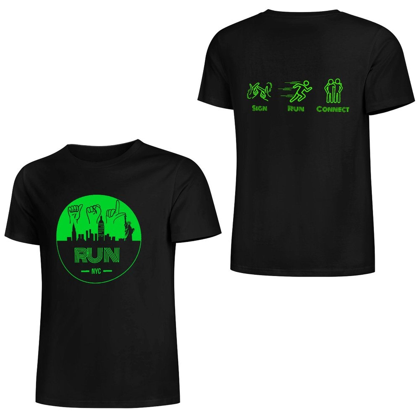 Summer Loose Short Sleeves T-shirt Men's And Women's Round Neck