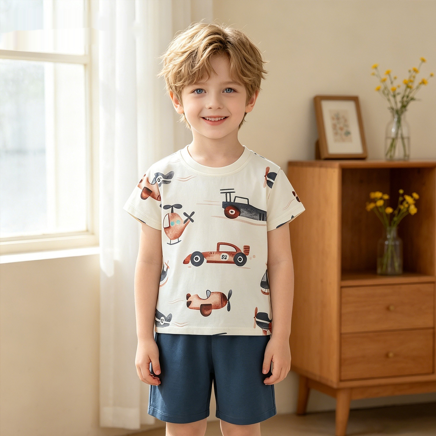 Round-neck Casual Two-piece Kids Outfit