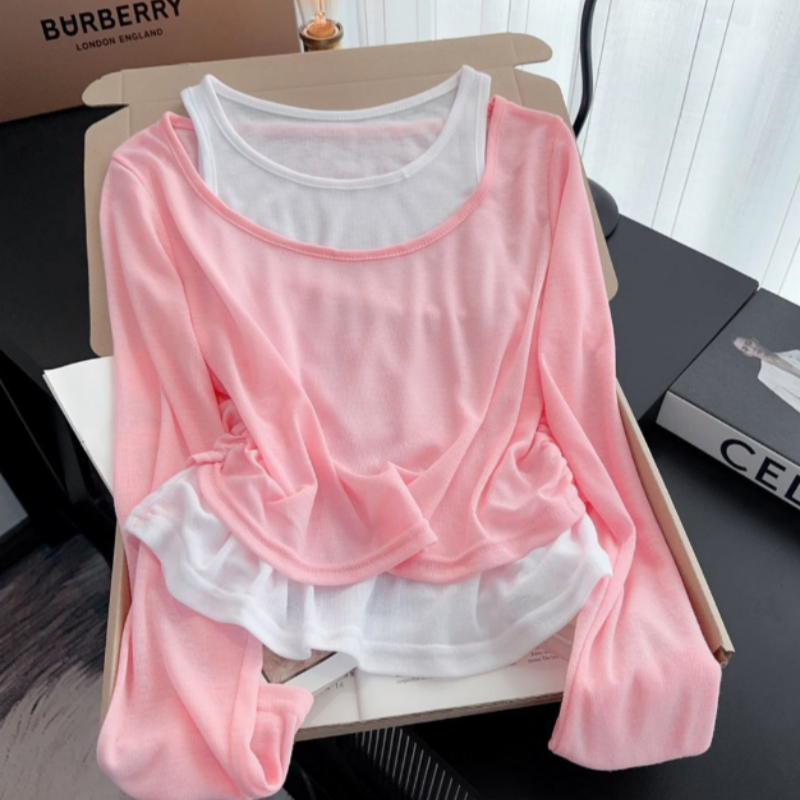Dopamine Fake Two-Piece Sunscreen Knitwear