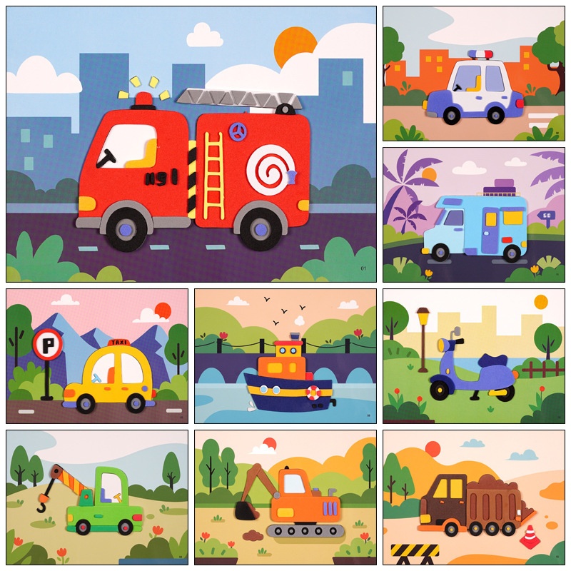 Kindergarten Small Gift 3D Stickers DIY Educational Toy 8