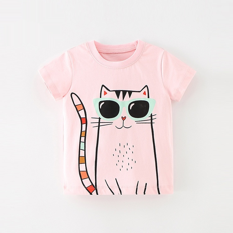 Girls Summer Short-sleeve Cotton Top
