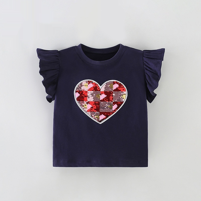 Girls Summer Short-Sleeve T-Shirt Top