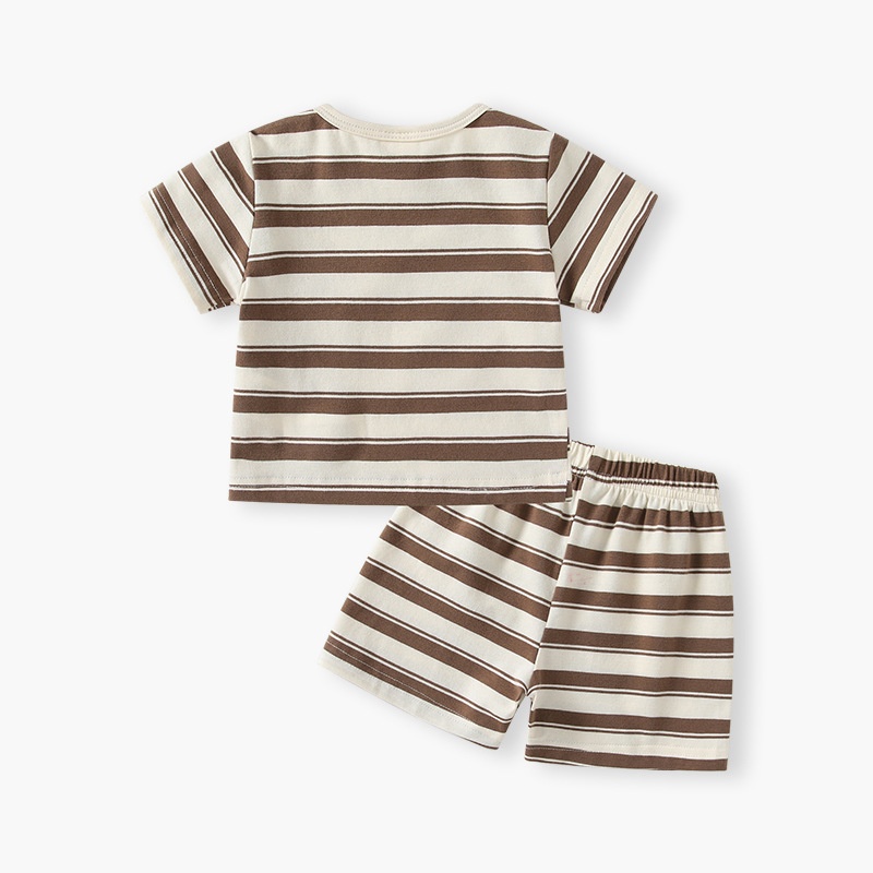 Boys Striped Two-piece Baby Outfit Set 3