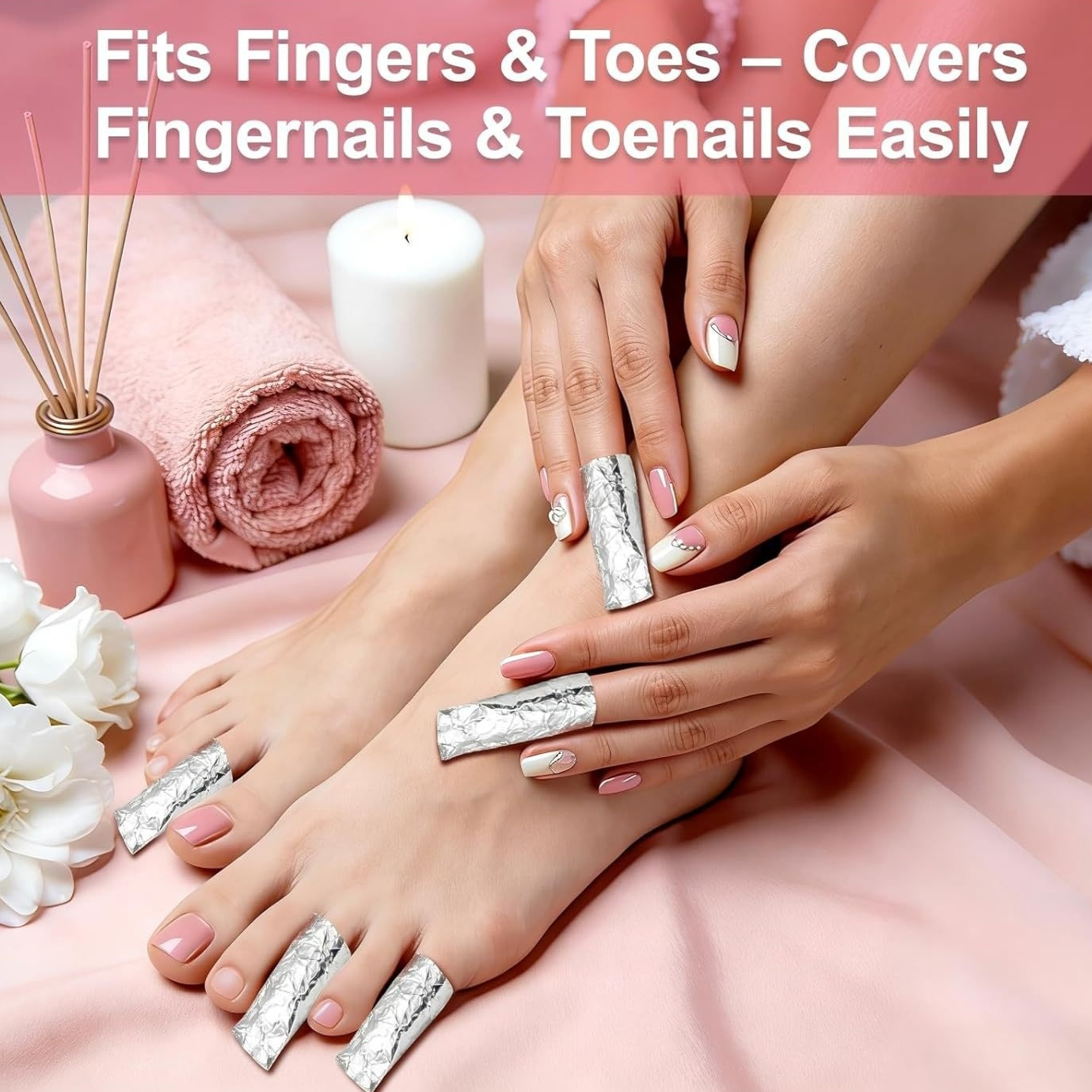 400-piece Nail Polish Remover Foil Wraps