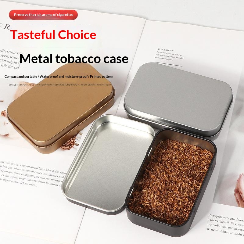 Tinplate Boxcompact Portable Waterproof Moisture-proof And Multi-functional For Storing Tobacco