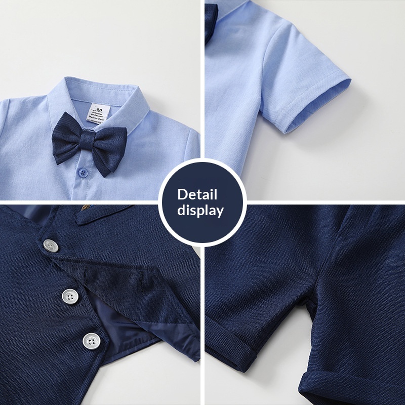 New Summer Thin Short-sleeve Outfit For Baby Boys 2