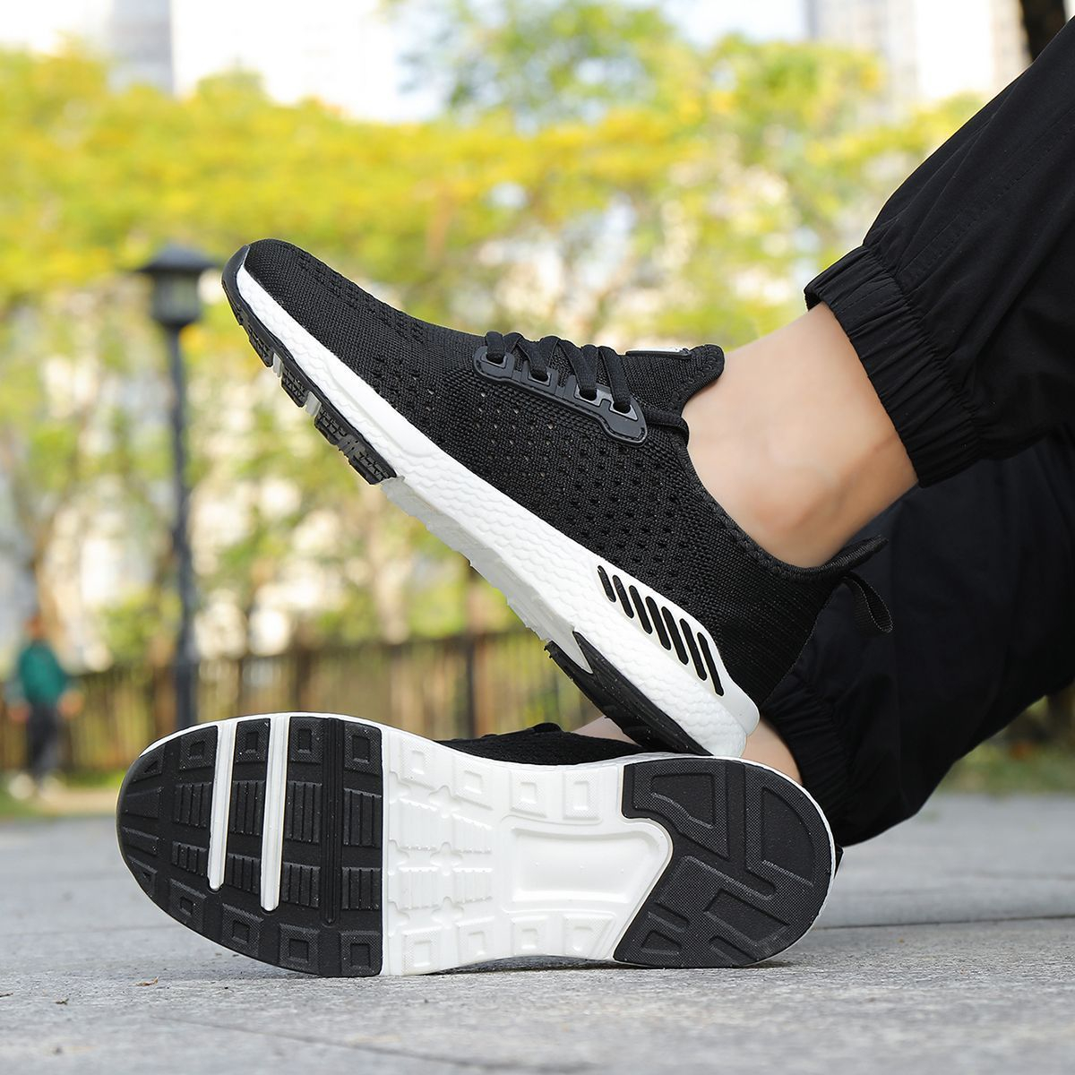 Summer Mesh Breathable Flyknit Casual Walking Sneakers