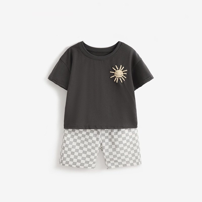 Summer New Arrival Round-Neck Short-Sleeve Boys Set — foto 5