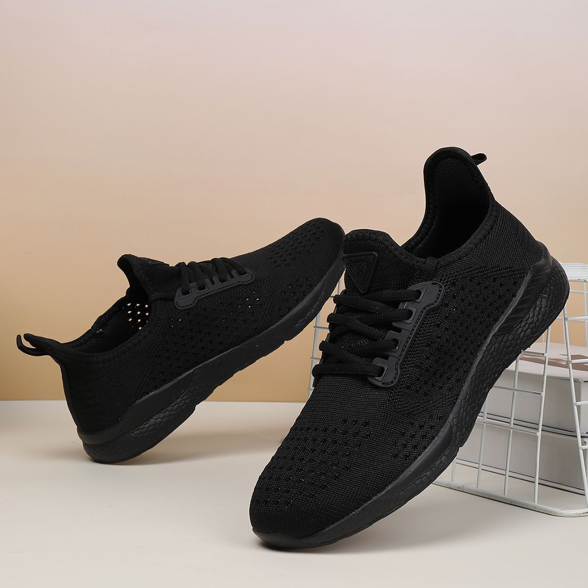 Summer Mesh Breathable Flyknit Casual Walking Sneakers