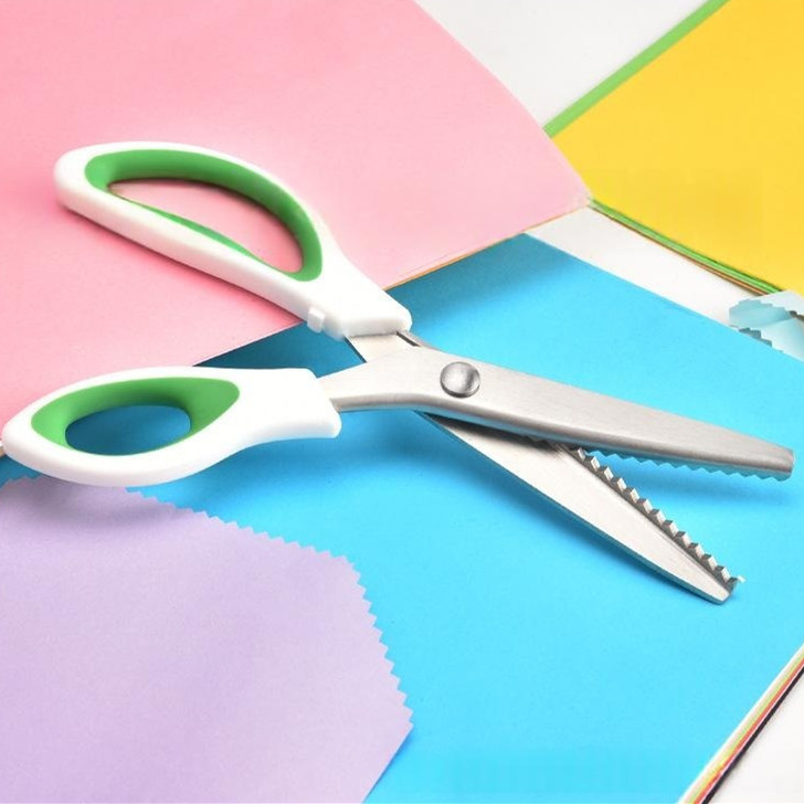 Stainless Steel Edging Scissors Triangular-tooth Scissors Hand-sewing Shears