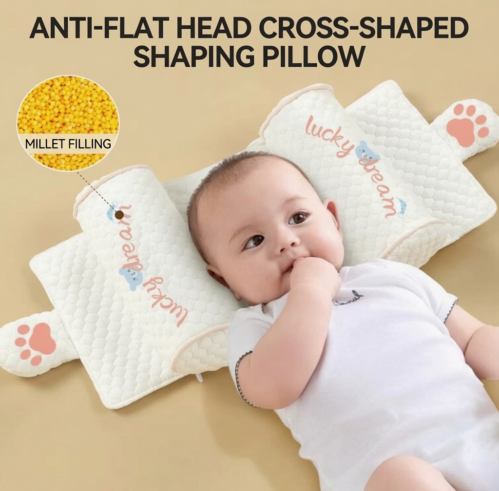 Baby Head Shaping Pillow Adjustable Flat Head Prevention Side Sleeping 4