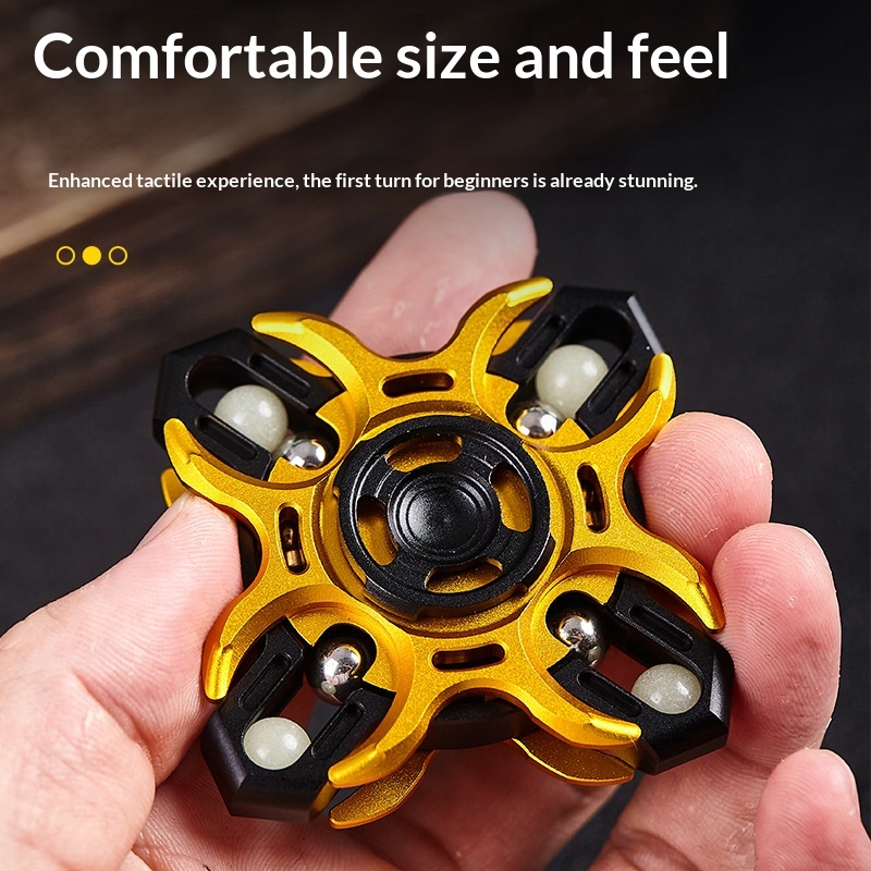 Interactive Fidget Spinner Aluminum Alloy Stress-Relief Toy — foto 2