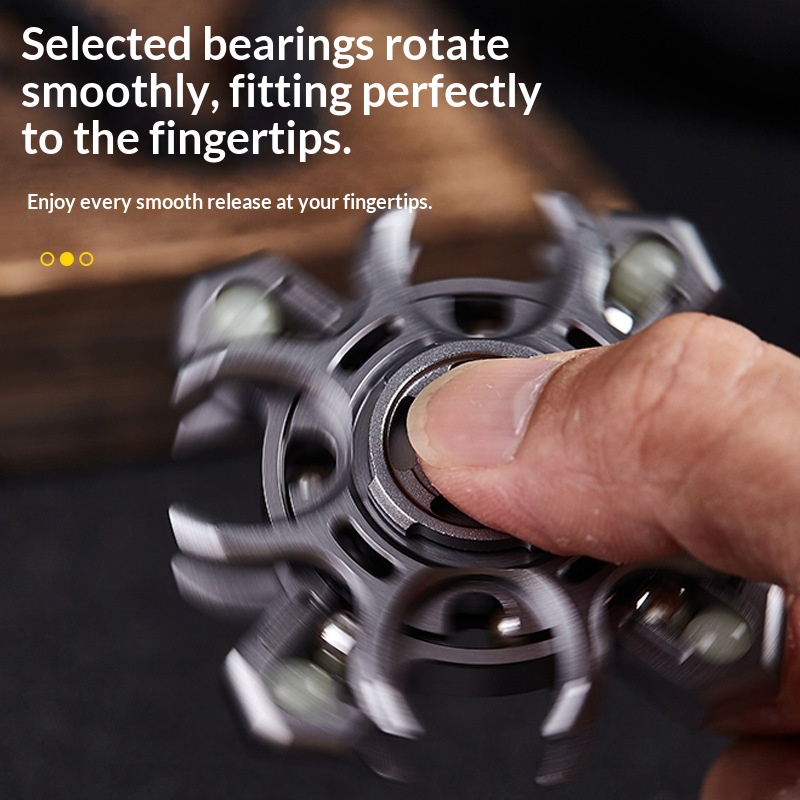 Interactive Fidget Spinner Aluminum Alloy Stress-Relief Toy — foto 6