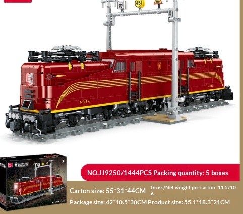 Retro Red Electric Locomotive Model Ornamenteducational DIY Assembly Toy For Boys And Girls — foto 3