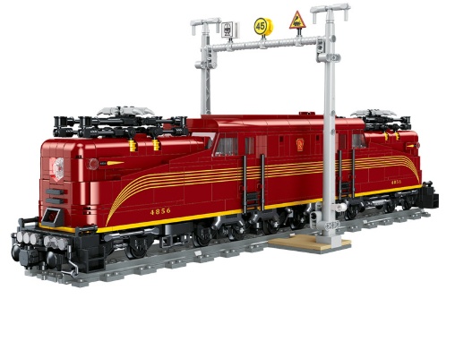 Retro Red Electric Locomotive Model Ornamenteducational DIY Assembly Toy For Boys And Girls — foto 5