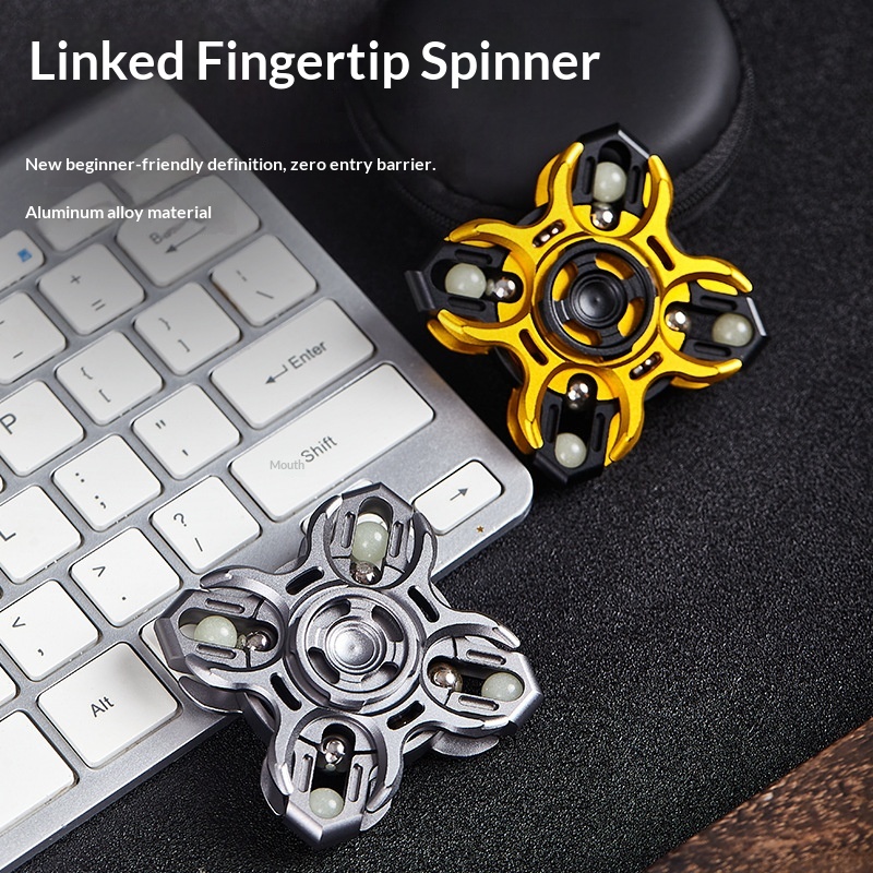 Interactive Fidget Spinner Aluminum Alloy Stress-Relief Toy — foto 3
