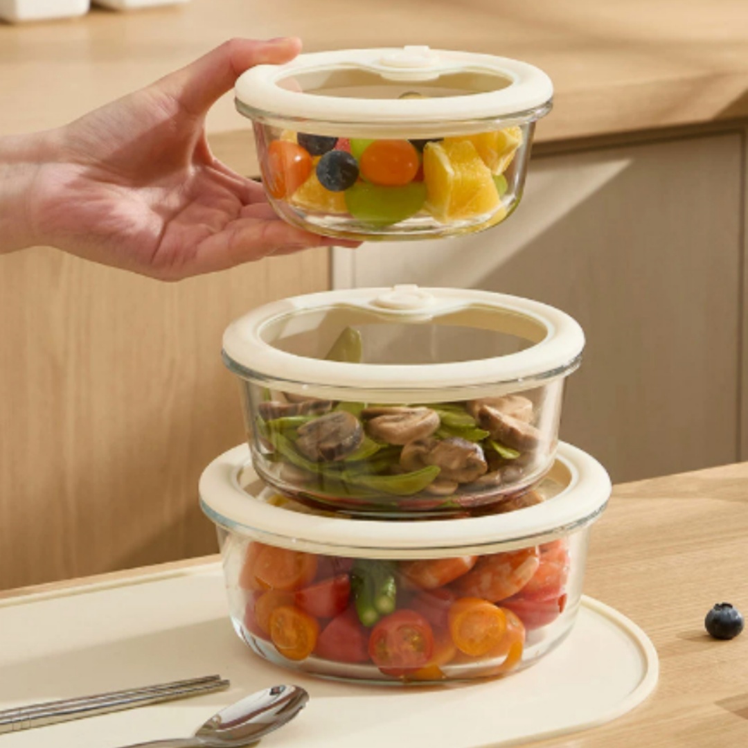 Glass Lunch Box Leakproof Microwave Safe With Lid