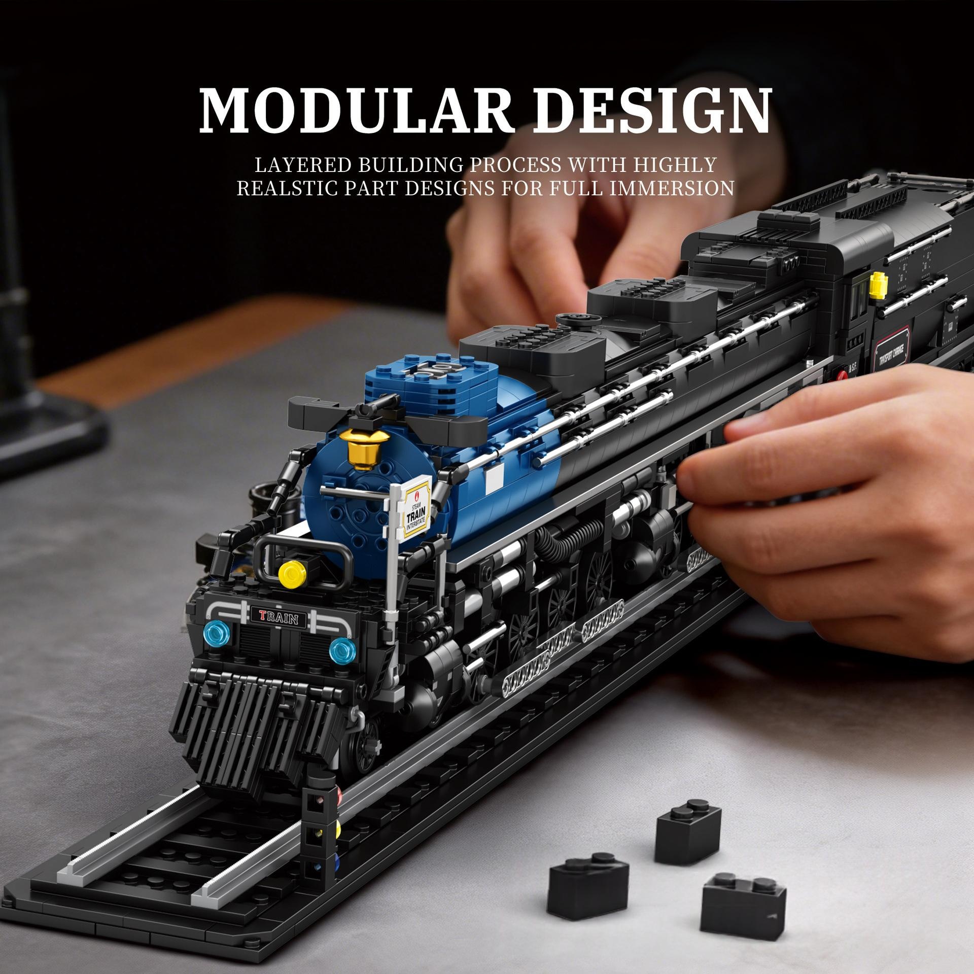 Steam Locomotive Train High-speed Rail Track Toy Building Blocks — foto 6
