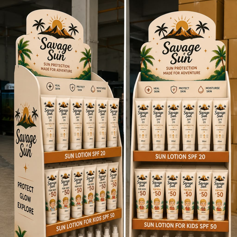 Supermarket Paper Shelf Display Cabinet