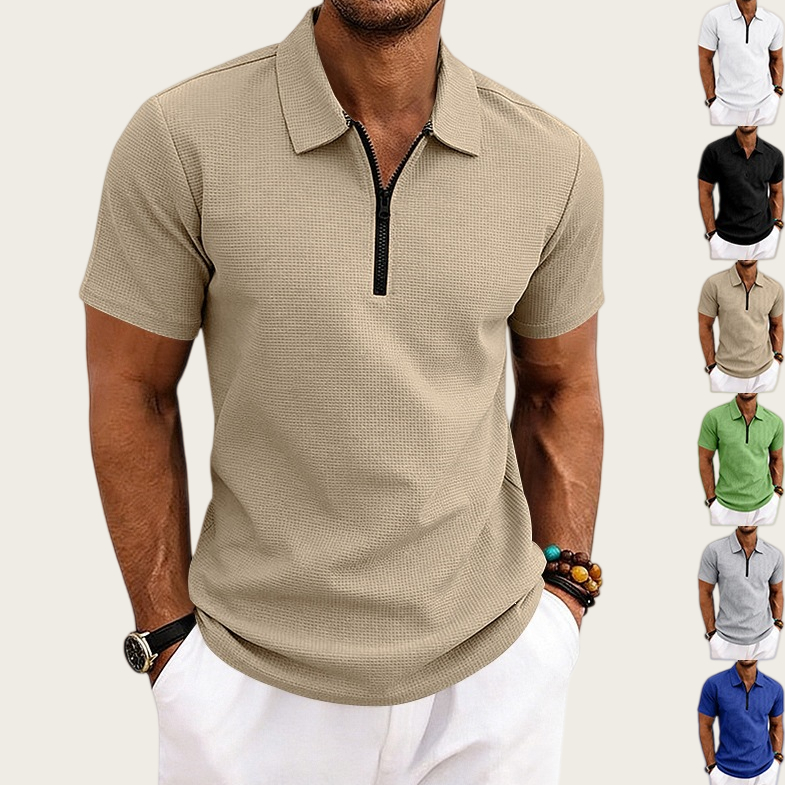 Lapel Polo Shirt Short-Sleeve T-Shirt Business-Casual Mens Style