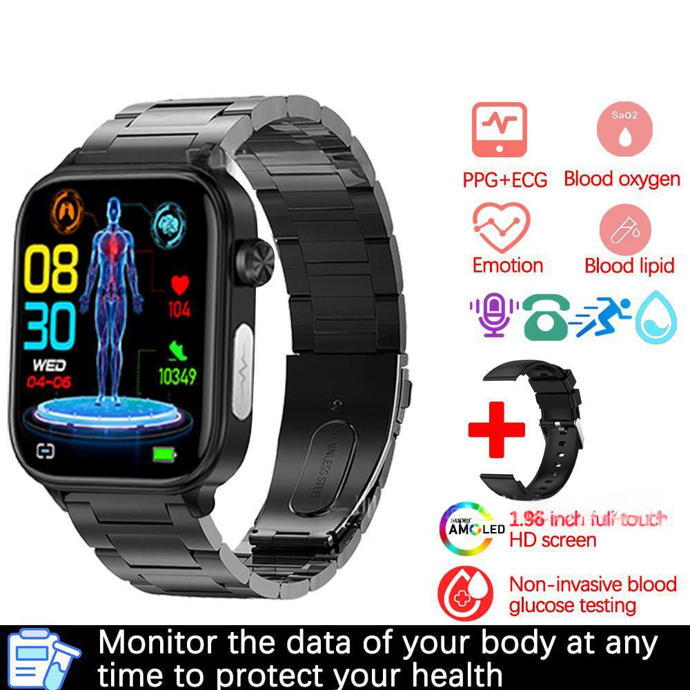 New ET570 Smart Watch Bluetooth Calling ECG ECG Function Non-invasive Blood Glucose Real Blood Oxygen Bracelet — foto 9