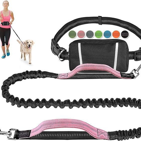 Reflective Dog Running Leash Set Night Running Waist Pack 9