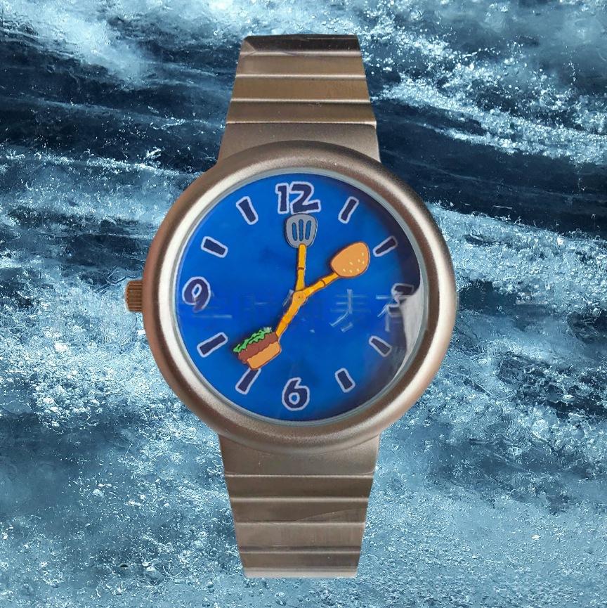 Garden Station Original Square Pants Burger Themed Waterproof Couples Watch 3