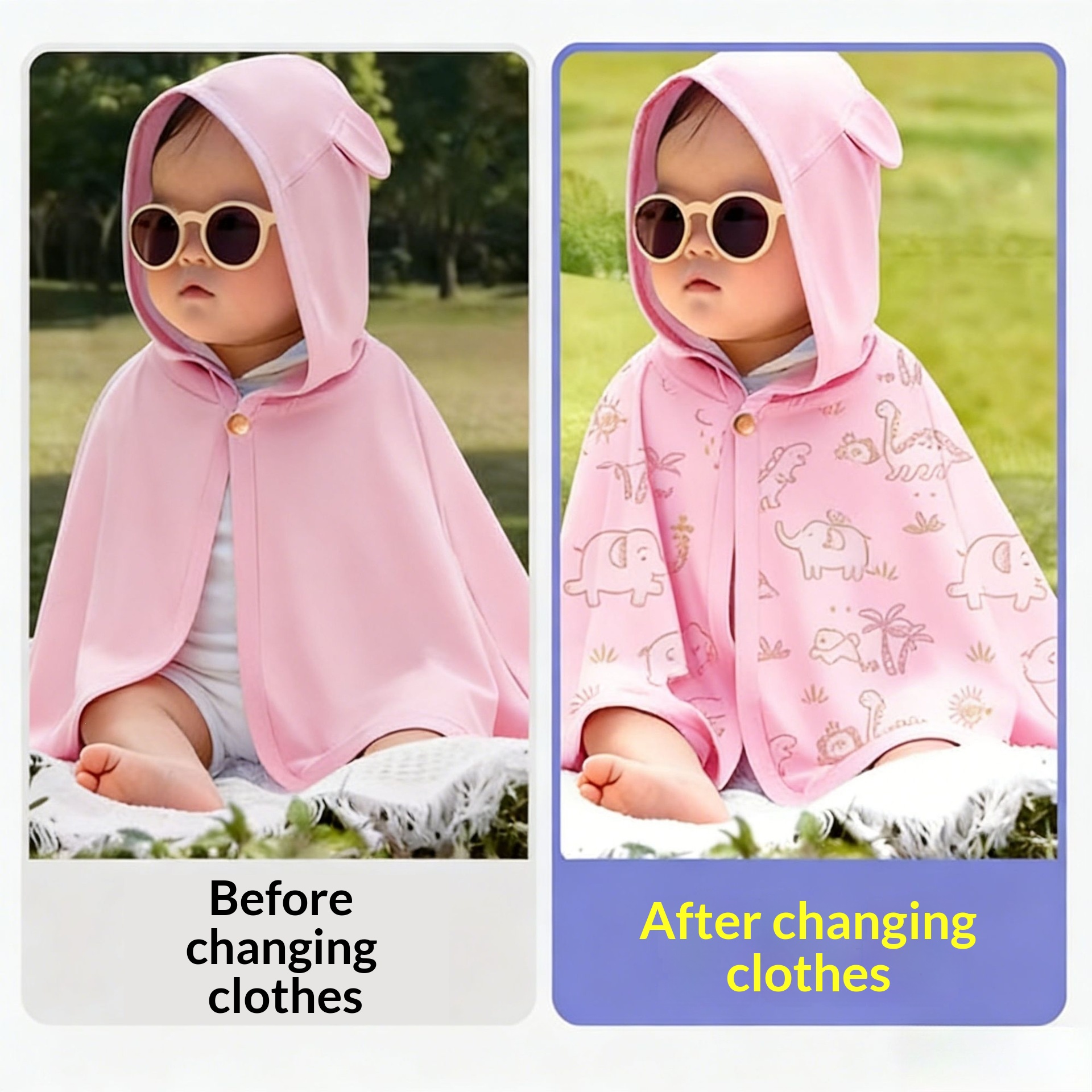 Color-changing UV-protection Cape Baby Sun-protective Garment — foto 8