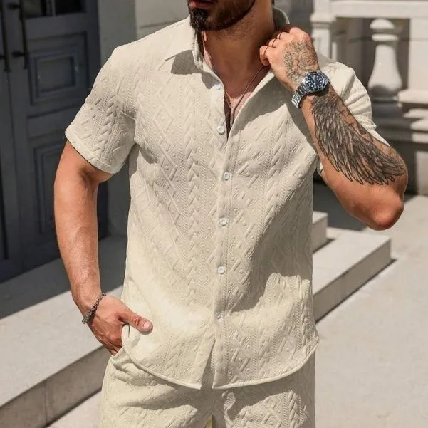 Fashionable Mens Casual Shirt Set
