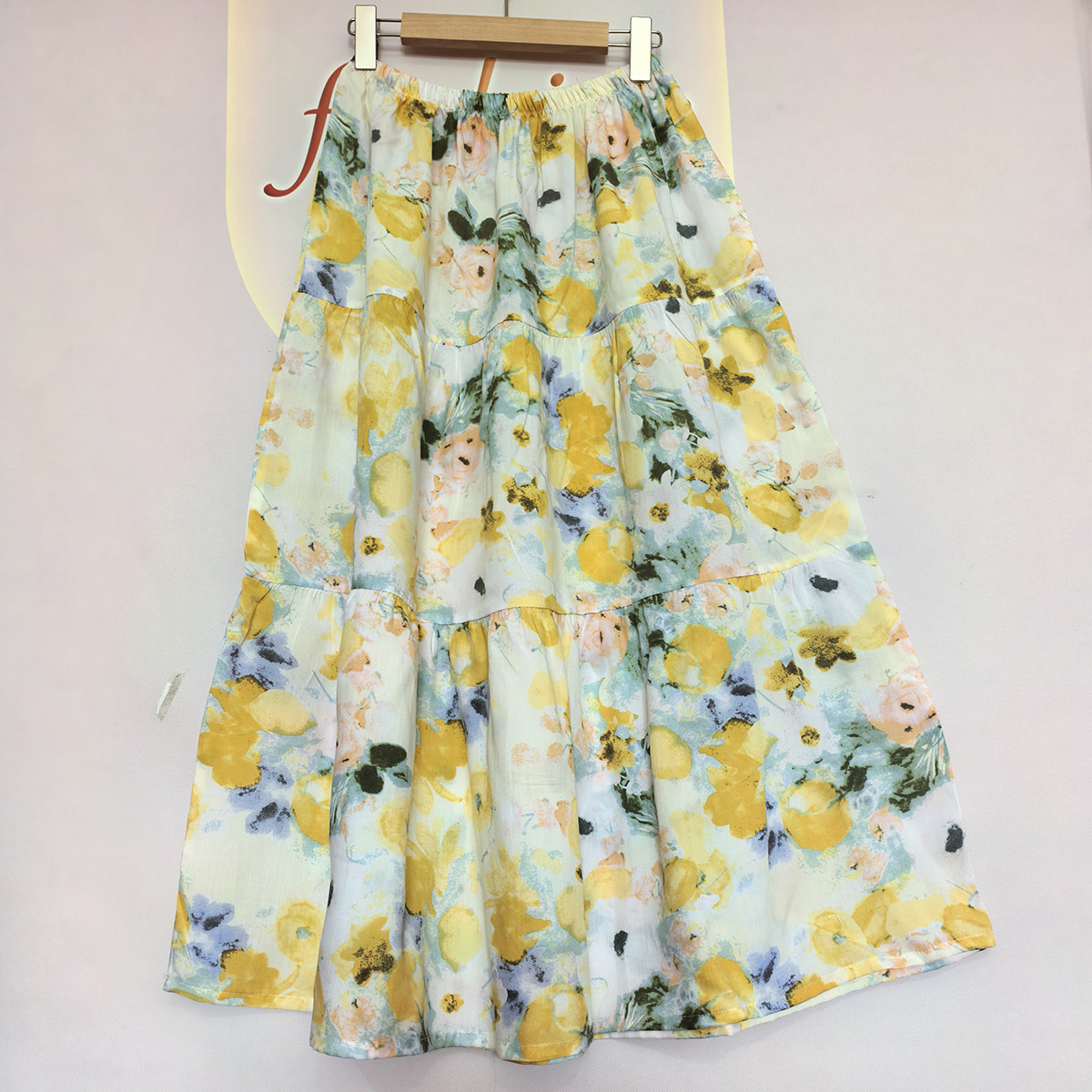 Half-length Skirt Long Dress Floral Cotton Home Attire
