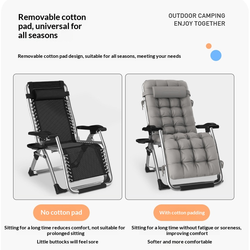 Chaise de dossier de bureau pliante à usage domestique pour les pauses déjeuner – Image 3