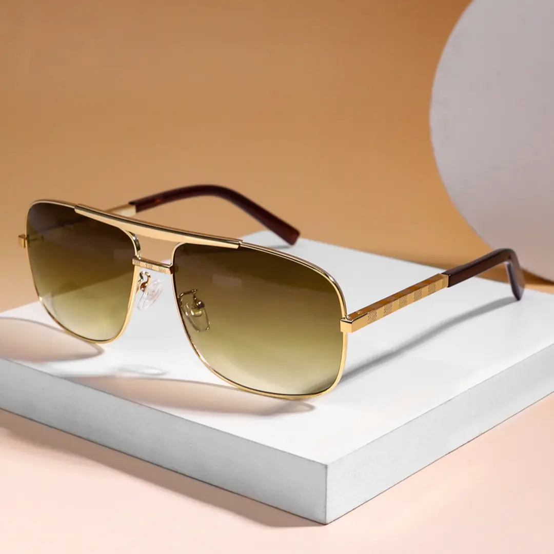 Mens Stylish Versatile Vintage Square-frame Sunglasses