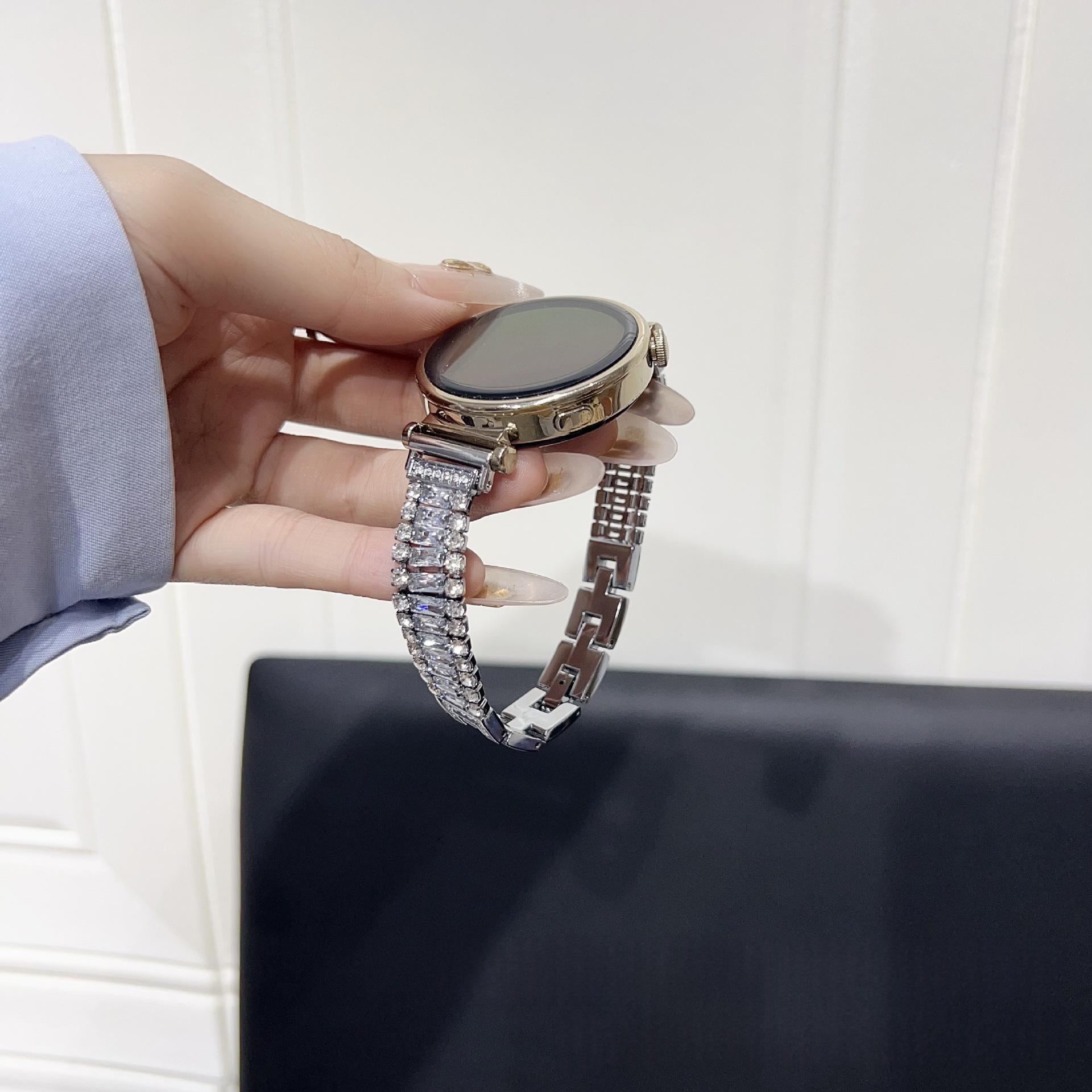 Shiny Zircon Metal Watch Band For Apple Watch Series 10 11 Ultra - Women's Fashionable Strap Accessory 7