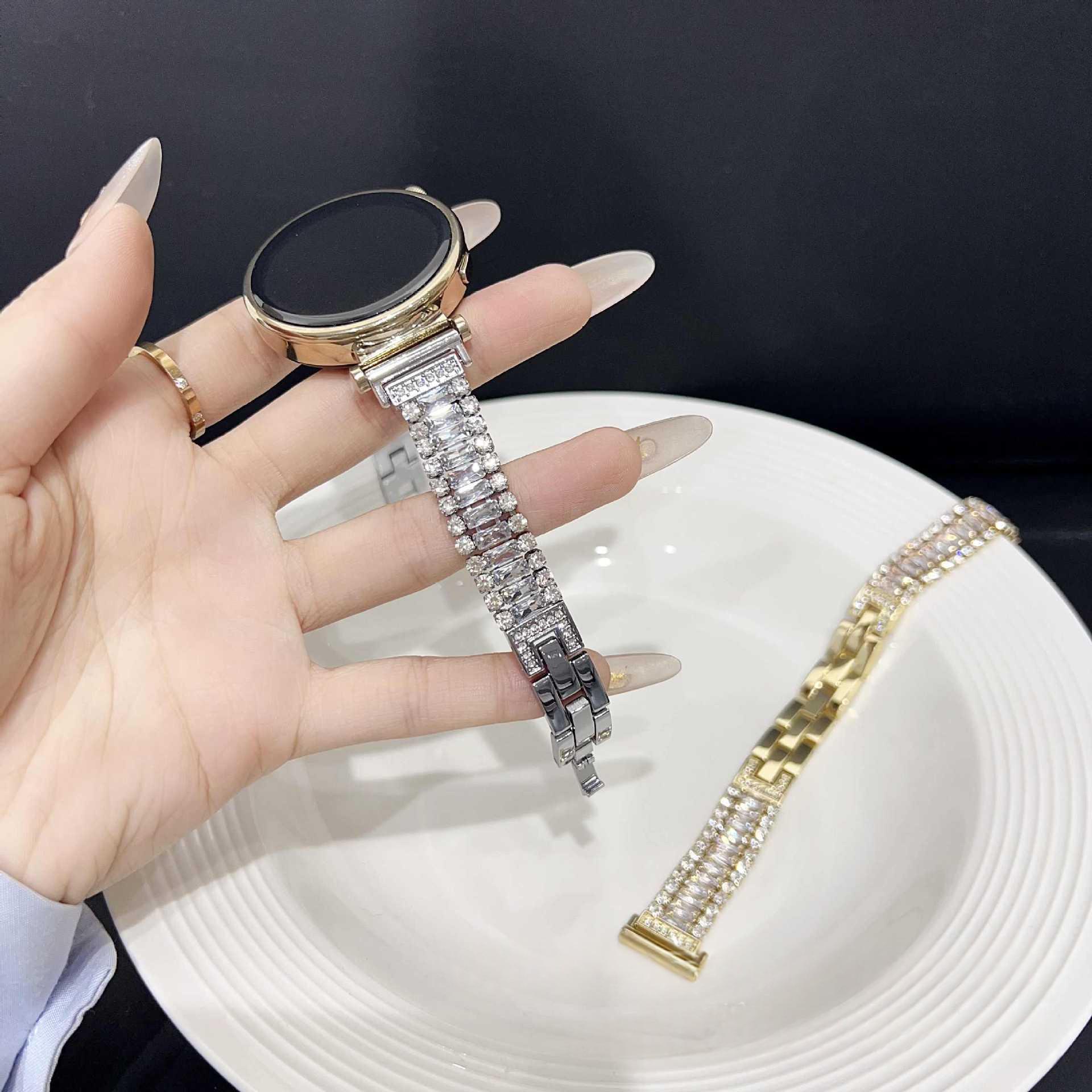 Shiny Zircon Metal Watch Band For Apple Watch Series 10 11 Ultra - Women's Fashionable Strap Accessory 4
