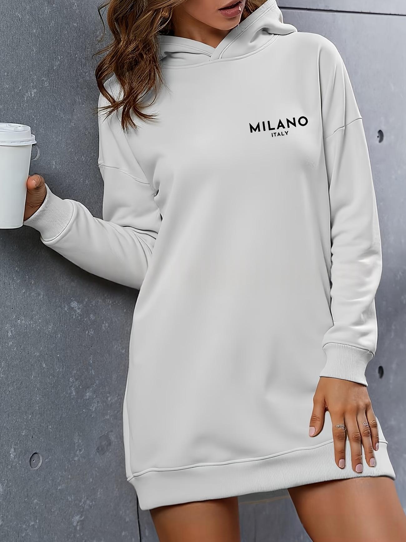 Womens Relaxed-fit Casual Long-sleeve Dress