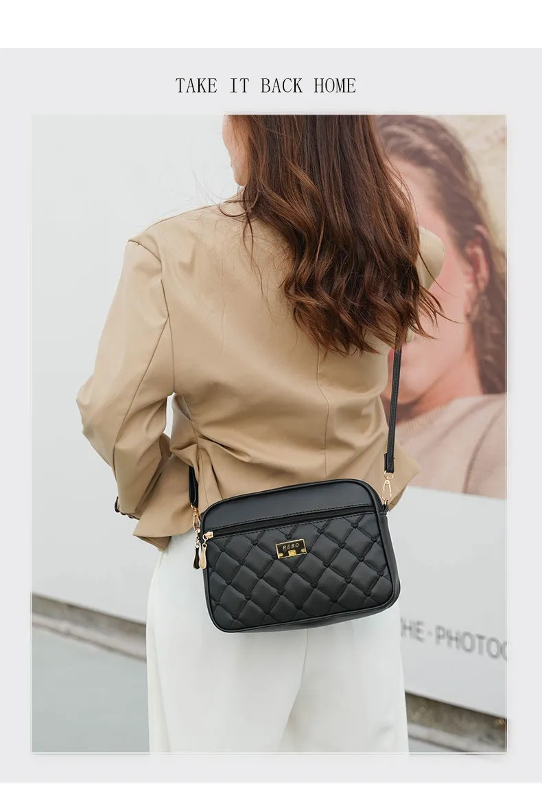 Womens Wide-strap Shoulder Crossbody Bag