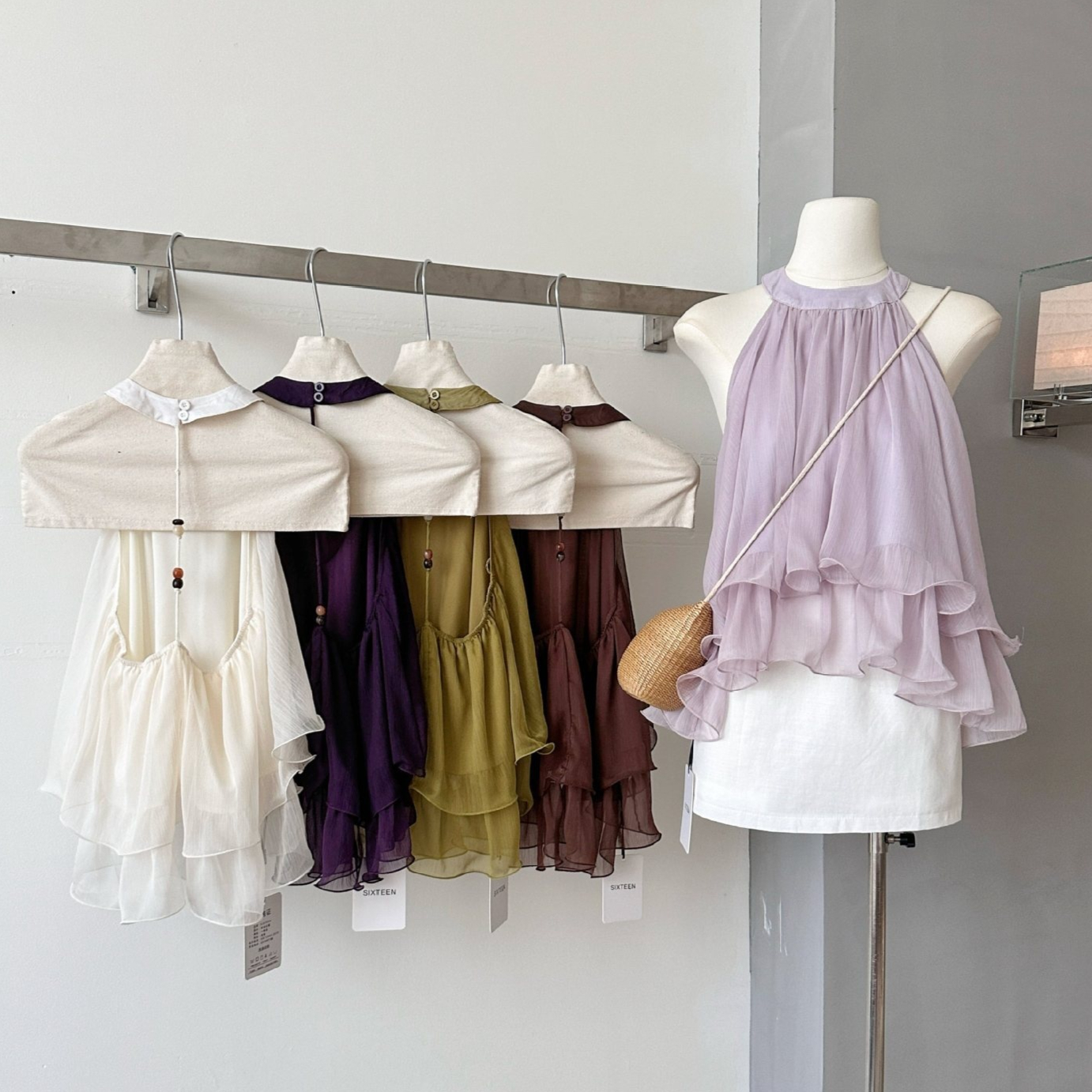 Elegant Solid-color Halter-neck Camisole For Women