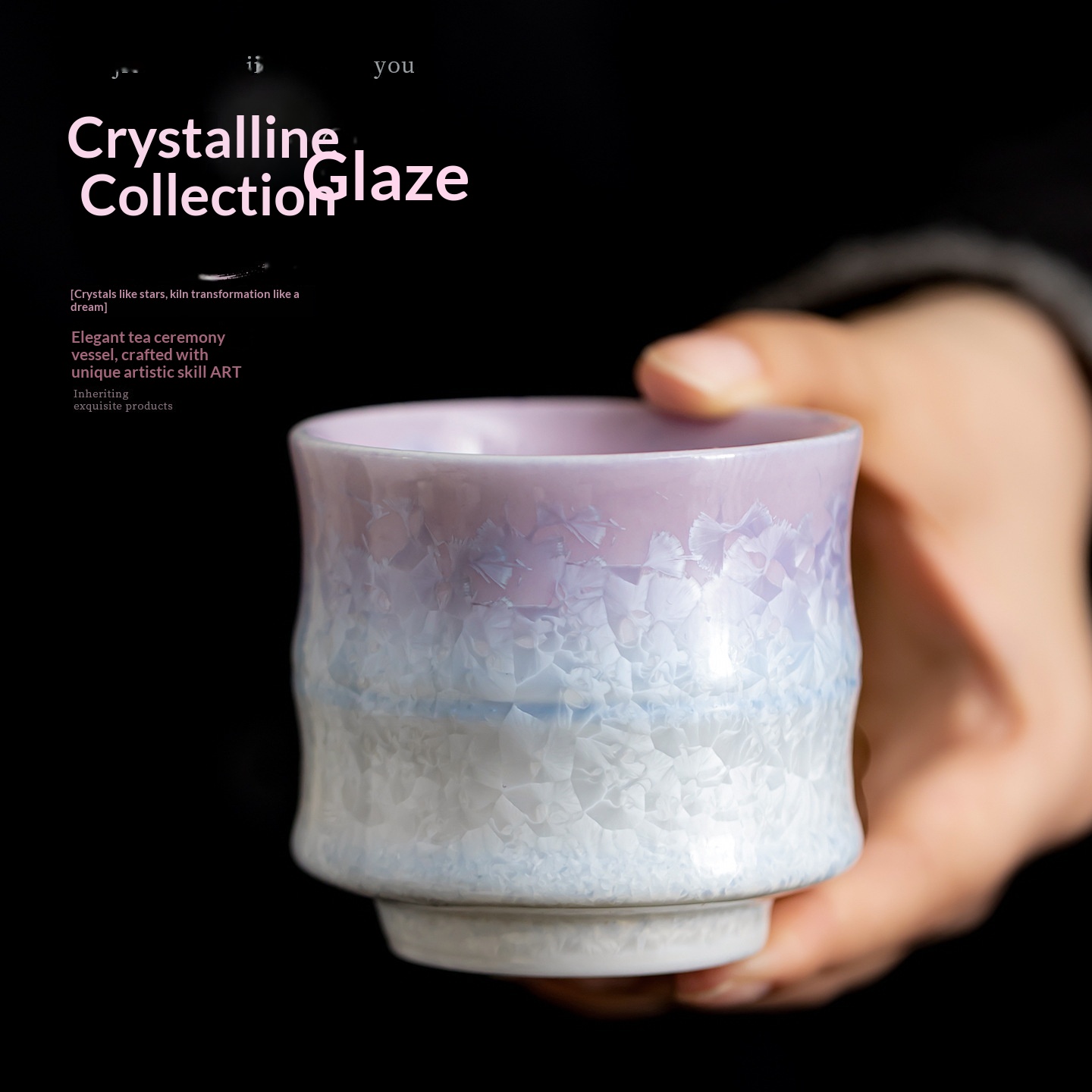 Crystal-glazed Bamboo-section Cup Household Teacup Kiln Transformation Ceramic
