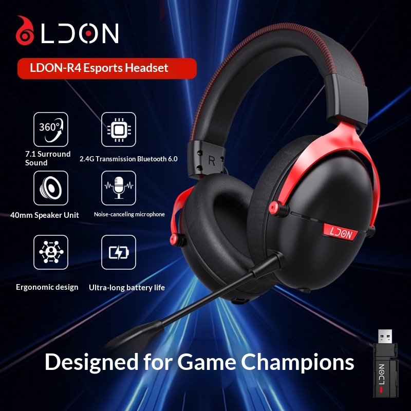 Wireless Over-ear Gaming Headset 4