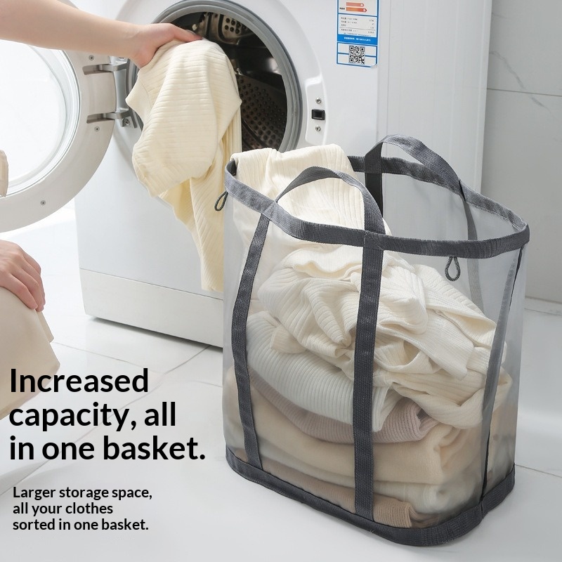 Grand panier à linge portable et pliable